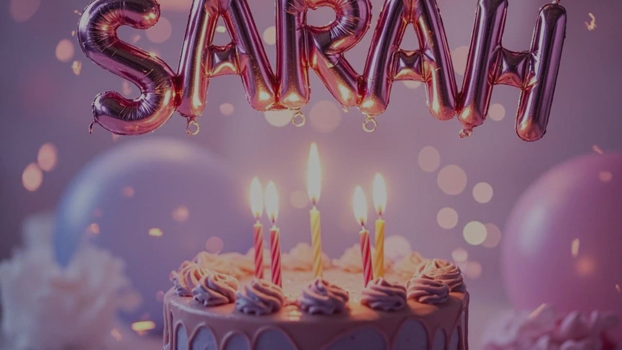 Sarah birthday video thumbnail